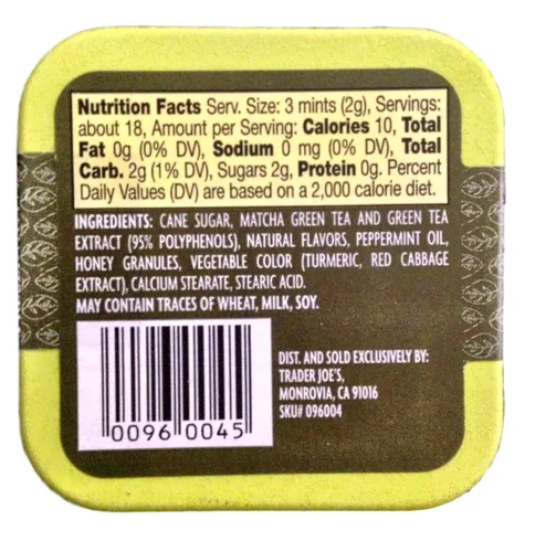 Vista 2 de Trader Joes - Mentas con infusión de té verde (paquete de 4)