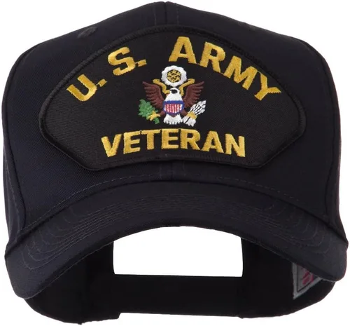 Vista 5 de e4Hats.com Gorra de parche grande militar veterano