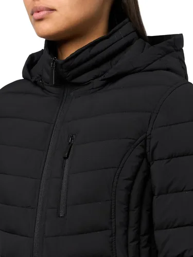 Vista 3 de Nautica - Chaqueta corta acolchada con diseño de cheurón para mujer Negro