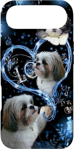 Vista 27 de Funda para PC iPhone 16 I Love Shih Tzu Dogs Flowers Heart Shih Tzu Metal