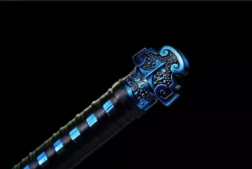 Vista 3 de Espada samurái japonesa hecha a mano de acero al carbono 1095 con hoja afilada, regalos para él, espada real