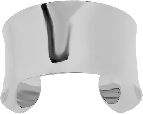 Vista 5 de Lavari Jewelers Brazalete de acero inoxidable de 15 pulgadas de ancho para mujer 675 pulgadas de largo con chapado iónico o acabado satinado Metal