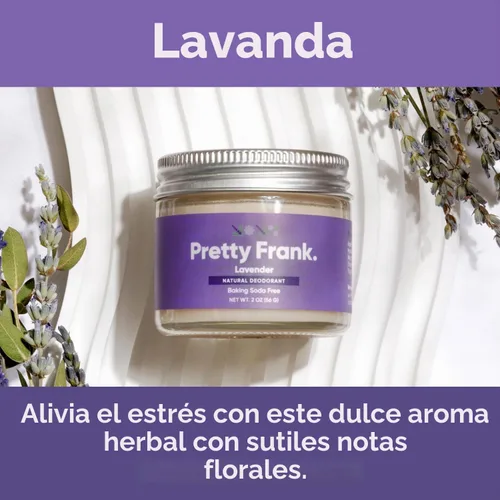 Vista 7 de Pretty Frank - Pasta desodorante sin aluminio y sin bicarbonato de sodio, lavanda