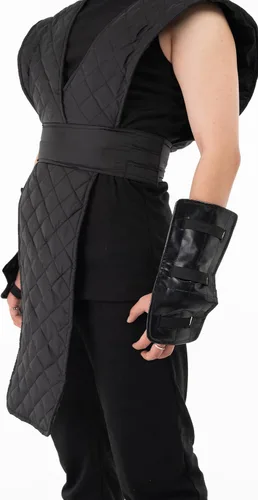 Vista 7 de Miccostumes Disfraz de Halloween Shotokan Ninja Black Fighter para hombre