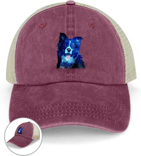 Vista 8 de Border Collie - Gorra de béisbol de malla ajustable para hombre y mujer