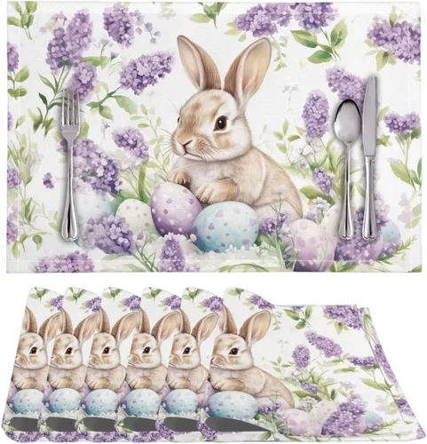 Vista 52 de BIGCARJOB Mantel individual de diseño personalizado, 4 piezas, tapete de mesa resistente al corazón, 12 x 18 pulgadas 1-diseño personalizado