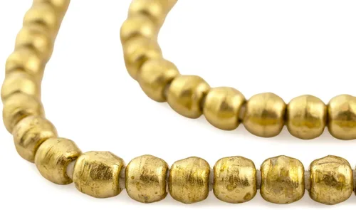 Vista 7 de Cuentas redondas de plata de 0.157 in - Hilo completo de cuentas espaciadoras de metal africano - The Bead Chest