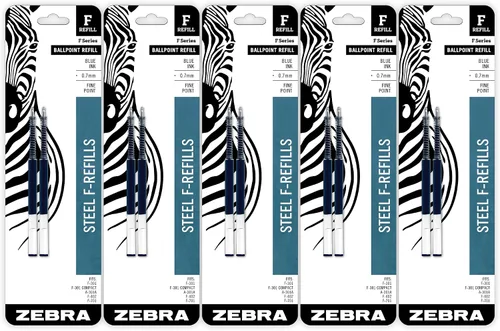 Vista 6 de Zebra Pen Recambios de bolígrafo F para F-301, F-301 Ultra y 301 A, punta fina, 0.7 mm, negro (paquete de 1, 2 unidades en total)