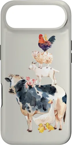 Vista 27 de Cute Animals Cow Chicken Pig Farmer Animal Lover Case for iPhone 17