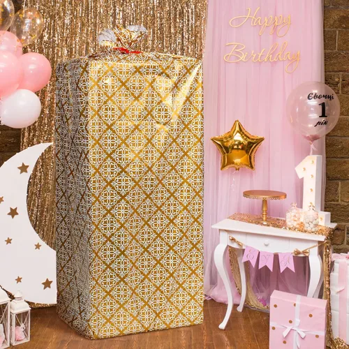 Vista 4 de Teling 2 piezas de 80 x 60 pulgadas Bolsas de regalo para bicicleta jumbo Bolsas de plástico gigantes extra grandes para bicicletas Bodas Cumpleaños