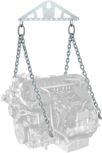Vista 7 de Eslinga de Elevación de Motor de Servicio Pesado, Correas de Nylon Ajustables de 2 o 4 Puntos con Placa de Elevación de Acero, Capacidad de 1,200