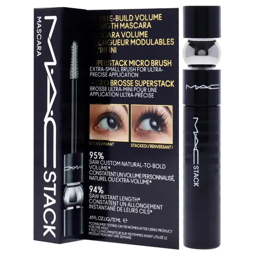 Vista 4 de MAC MAC Stack - Máscara de pestañas Superstack Micro Brush para mujer, 0.41 onzas