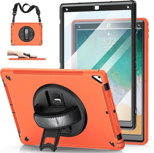Vista 9 de Funda para iPad Pro 12.9 de 2ª generación 2017 y 2015 de 1ª generación, funda protectora de TPU resistente con protector de pantalla, soporte