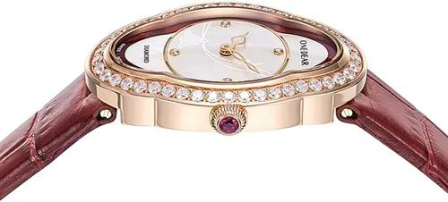 Vista 3 de onedear Reloj de lujo para mujer reloj de pulsera de cuarzo suizo con marca de tiempo de diamante Convallaria Majalis rojo
