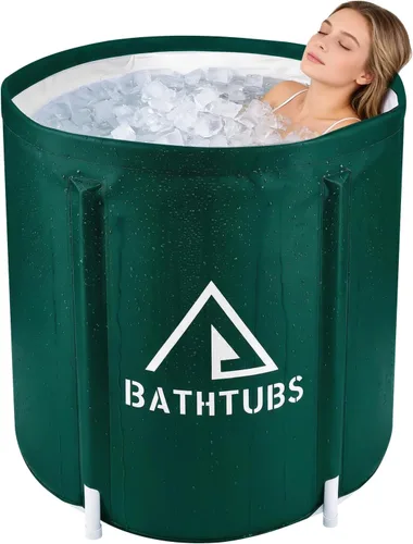 Vista 10 de Bañera Plegable Portátil, Bañera de Baño Plegable para Adultos para Viajes, para Acampar, Hogar y Spa, Almacenamiento que Ahorra Espacio