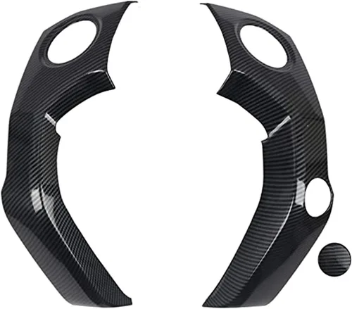 Vista 3 de MICROCK Cubierta de salida de ventilación de aire con control de consola central para Toyota Tundra, doble cabina 2014-2021, fibra de carbono ABS