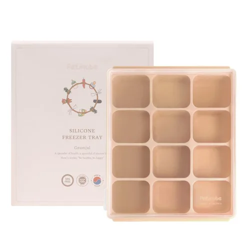 Vista 11 de Bandeja de silicona para congelador, cubos de almacenamiento de comida para bebé con tapa a clip, congelar comida para bebé, sopas, purés, hielo