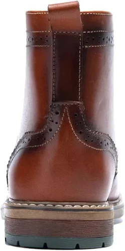 Vista 4 de Botas Chelsea para hombre, elegantes y cómodas, de cuero, con cremallera