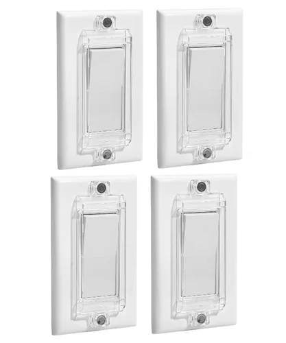 Vista 9 de Bates - Protector magnético para interruptor de luz, paquete de 2, transparente, a prueba de niños, cerradura, protector de interruptor de pared