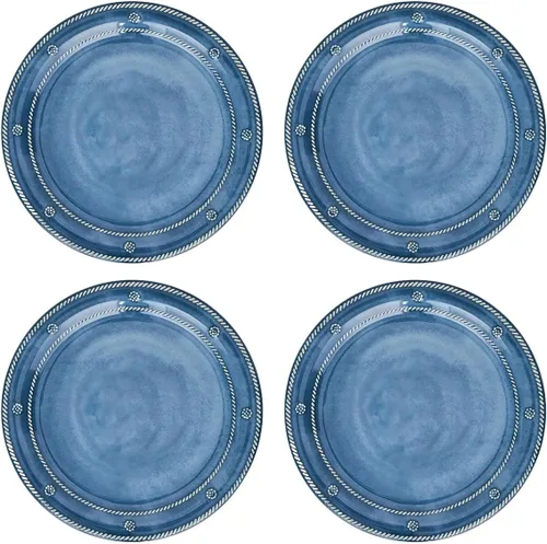 Vista 7 de Juliska Berry & Thread Melamine Dinner Plate Set/4 - Seagrass