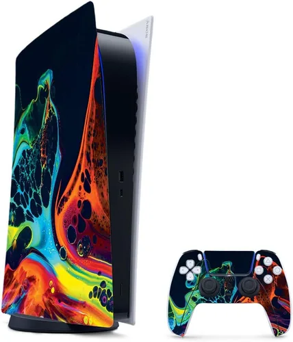 Vista 54 de MightySkins - Skin para juegos para PS5 / Playstation 5 Bundle – Mármol ámbar Envoltura protectora de vid Fácil de aplicar y cambiar