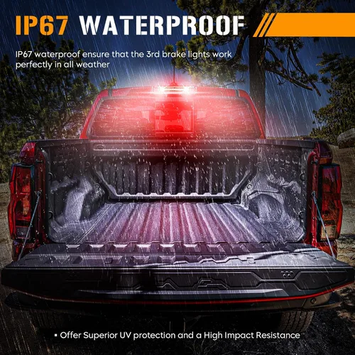 Vista 4 de Youxmoto Tercera luz LED de freno para Dodge Ram 1994-2001, luz de freno impermeable de montaje alto, 55077263AB (carcasa negra y lente ahumada)