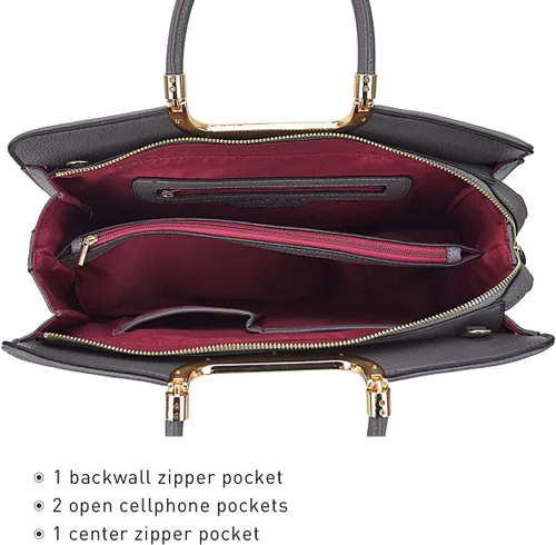 Vista 5 de Womens Handbag Top Handle Shoulder Bag Tote Satchel Purse Work Bag with Matching Wallet