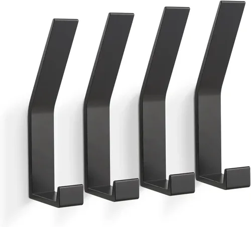 Vista 14 de Ganchos para Perchero Montados en la Pared, Negro, 2 Paquetes, Ganchos de Cuerda para Toallas de Baño para Cocina, Puerta, Gabinete, Baño
