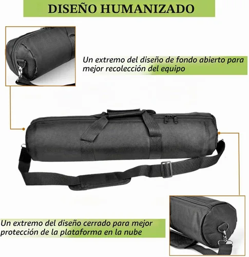 Vista 7 de BLIRITEL Funda de transporte para trípode de 27.6 pulgadas, bolsa de trípode acolchada resistente con correa para el hombro para soporte ligero
