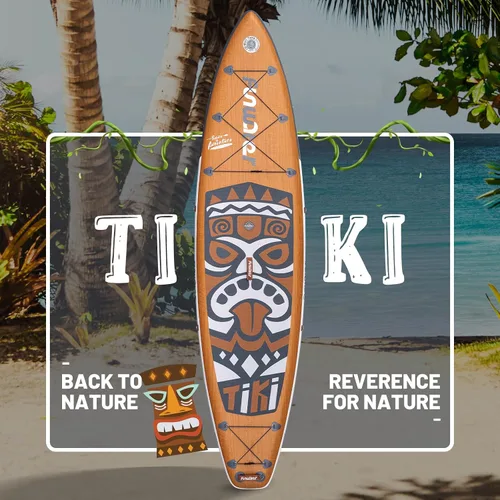 Vista 5 de FunWater Inflatable Stand Up Paddle Board with Beginners SUP Accessories 10'6'' SUP,Anti-Slip EVA Deck,200-450lbs Capacity/Big Fin，Inflatable