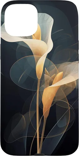 Vista 9 de Elegant Minimalist Calla Lily Abstract Dots Lines Background Case for iPhone 16