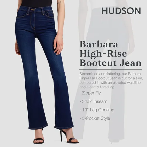 Vista 2 de HUDSON Jeans Barbara de talle alto Bootcut en negro