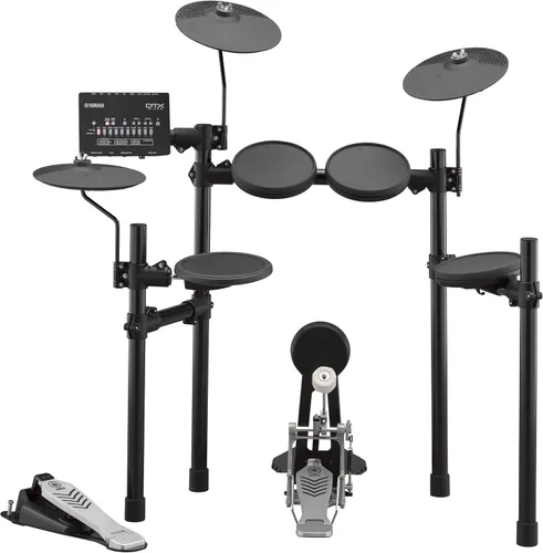 Vista 6 de Yamaha DTX402K juego de batería electrónica con más de 400 sonidos premium personalizables, USB Audio/MIDI, pads silenciosos, pedal de bombo