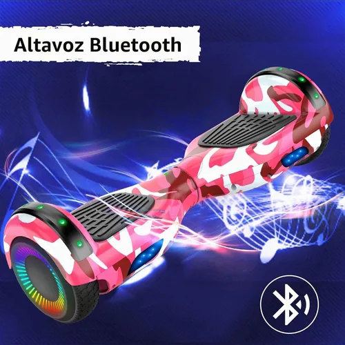 Vista 3 de LIEAGLE Self-Balancing Scooter with Seat Attachment Adjustable Frame All-Terrain Go Kart with LED Lights, Bluetooth Speaker, 7.75 MPH Max Speed