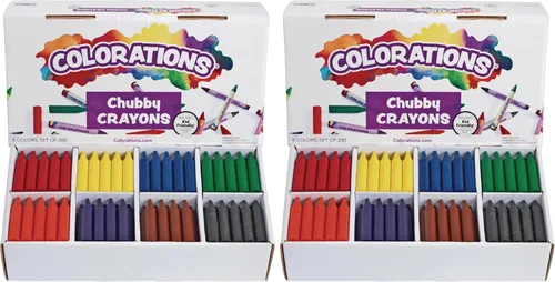 Vista 11 de Colorations Huevos de crayón gordito - Juego de 8 (artículo # CHUBEGG) 18 Months+, Set of 8 Colors, Shape Is Easy for Young Children Grip, Hold &