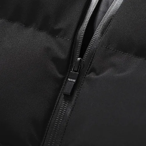 Vista 9 de Chaleco de invierno para hombre de forro polar difuso Sherpa sin mangas ligero cárdigan acolchado abrigo