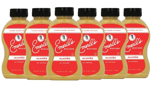 Vista 12 de Emeril Lagasse Mostaza gourmet – Dijon, jalapeño y dulce picante – 12 oz de salsa de mostaza natural prémium (individual/paquete de 1, Dijon)