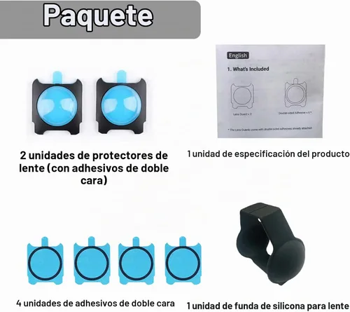 Vista 7 de Protectores de lente dual para accesorios Insta360 One RS/ONE R