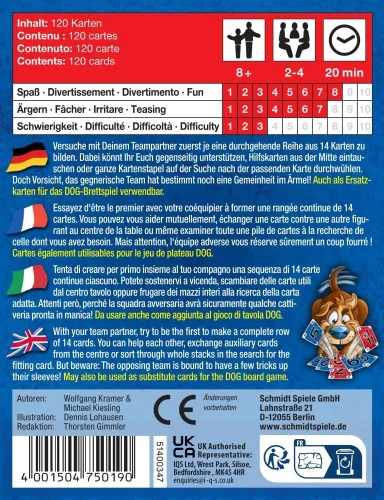 Vista 2 de Schmidt Juegos 75019 "Perro - Juego Familiar de Cartas