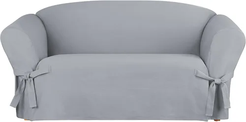 Vista 12 de SureFit Funda de cojín en T de algodón pesado para sillón de pato – Funda de una pieza, ajuste tejido relajado, 100% algodón, lavable a máquina