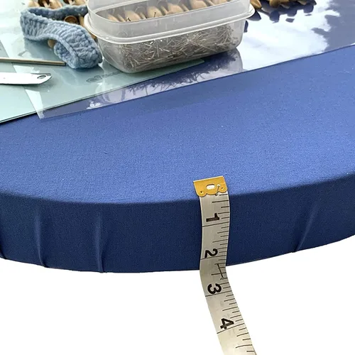 Vista 3 de Bobbin Kit de fabricación de encaje con almohada. Tabla de encaje redonda de 23 pulgadas x 2 pulgadas, 24 bobinas danesas para encajar, patrones