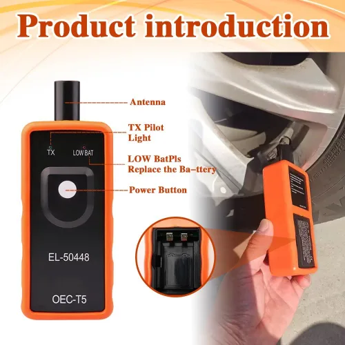 Vista 5 de Herramienta de reaprendizaje TPMS, Sistema de monitoreo de presión de neumáticos, Sensor de presión de neumáticos automático EL-50448, herramienta