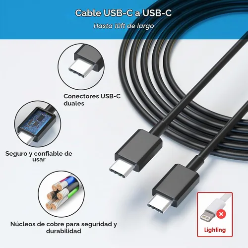 Vista 3 de Cargador súper rápido de 25 W, cargador de pared tipo C con cable de 6.7 pies de largo compatible con Samsung Galaxy S23 Ultra/S23/S23+/S22/S22