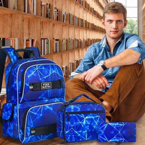 Vista 56 de Mochila para laptop, 16 pulgadas, bolsa escolar y bolsa de almuerzo, mochilas resistentes al agua para adolescentes, niñas, mujeres, estudiantes