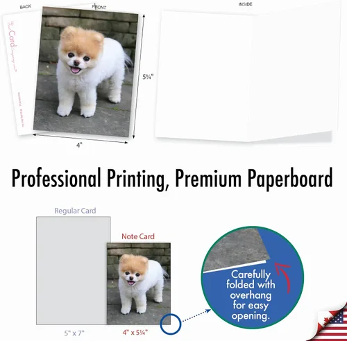Vista 6 de The Best Card Company - 10 tarjetas de felicitación para perros en blanco para todas las ocasiones (4 x 5.12 pulgadas) - Boo El perro más lindo
