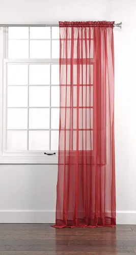 Vista 2 de Stylemaster Elegance Cenefa recta de gasa transparente, 60 x 14 pulgadas, color dorado