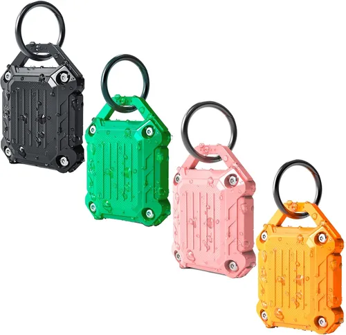 Vista 20 de Dovick - Funda impermeable para llavero Airtag, cubierta completa de tornillo compatible con el llavero Apple Air Tag Tracker (mezcla de 4 unidades)