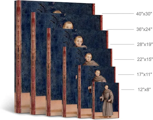 Vista 4 de Smile Art Design San Antonio de Padua por Raphael - Lienzo impreso famoso arte fino arte de reproducción de pintura al óleo, arte de pared, arte