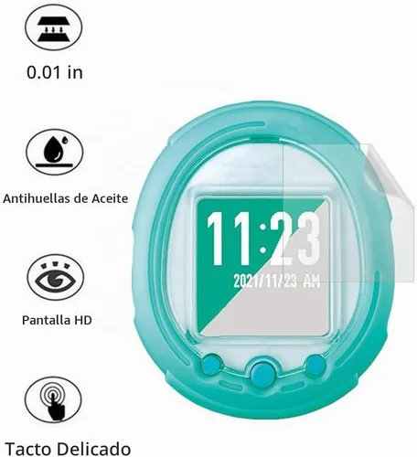 Vista 5 de Protector de pantalla compatible con Tamagotchi Uni y Smart, película transparente de PET de cobertura completa HD