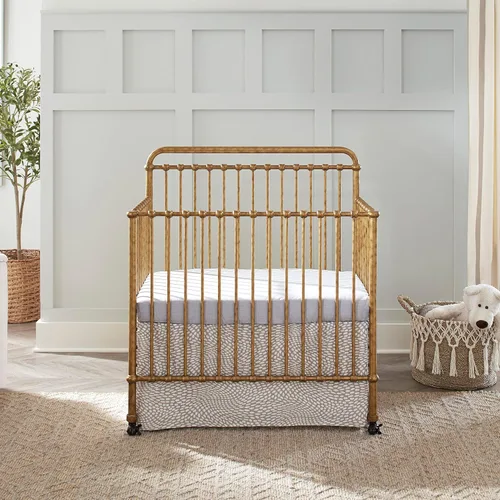 Vista 12 de NAMESAKE Winston Mini cuna convertible 4 en 1, oro vintage, 60 libras Dorado (vintage gold)